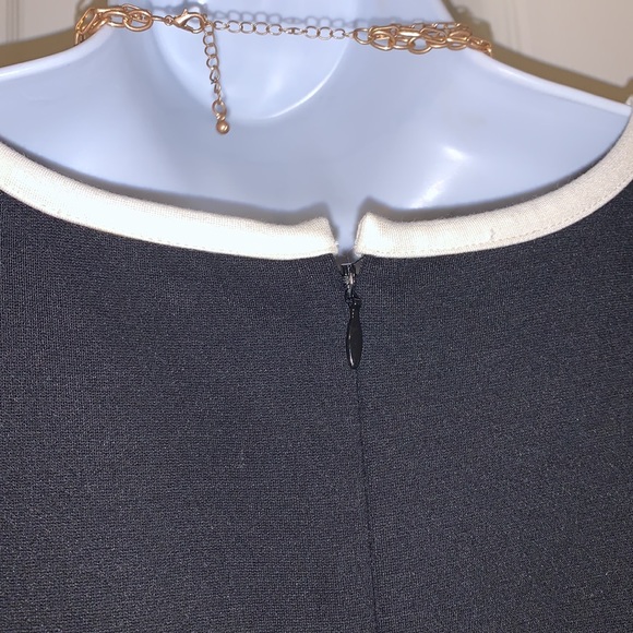 TALBOTS BLACK & WHITE SHEATH DRESS - Picture 3 of 7